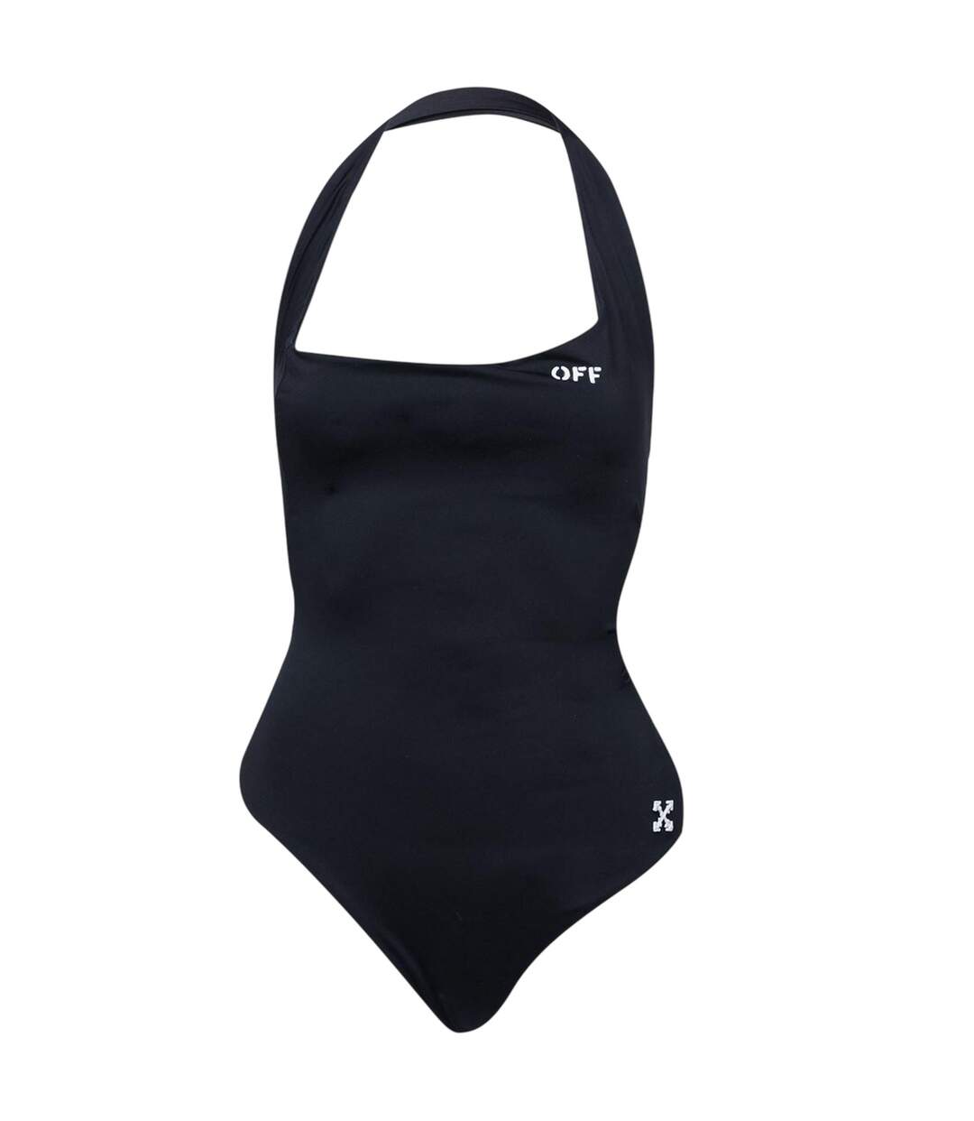 Maillot De Bain 1 Pièce Motif/style Logo Femme Noir Blanc Off White-1