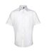 Mens Supreme Heavy Poplin Short Sleeve Work Shirt White Premier-1