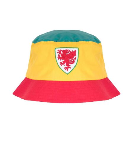 Embroidered Bucket Hat Red Yellow Green FA Wales