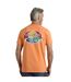 Mens land and sea graphic back print t-shirt pumpkin Weird Fish-3