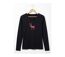 Mayflower NICO2 : Tee-shirt manches longues noir en coton avec sérigraphie motif cerf-2