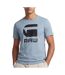 T-Shirt bleu clair homme g-star raw logo-1