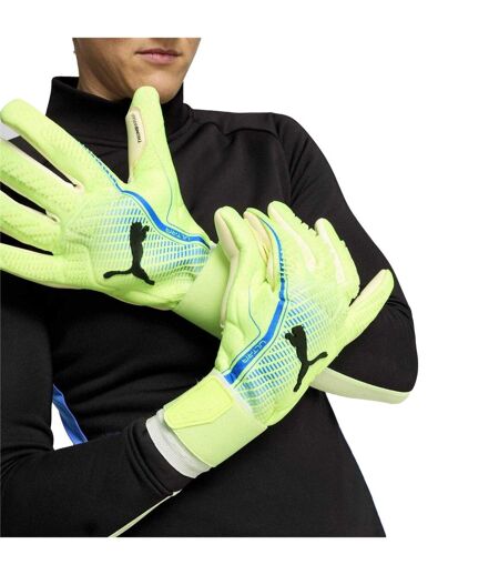 Unisex Adult Ultra Ultimate Hybrid Goalkeeper Gloves Green Blue White Puma
