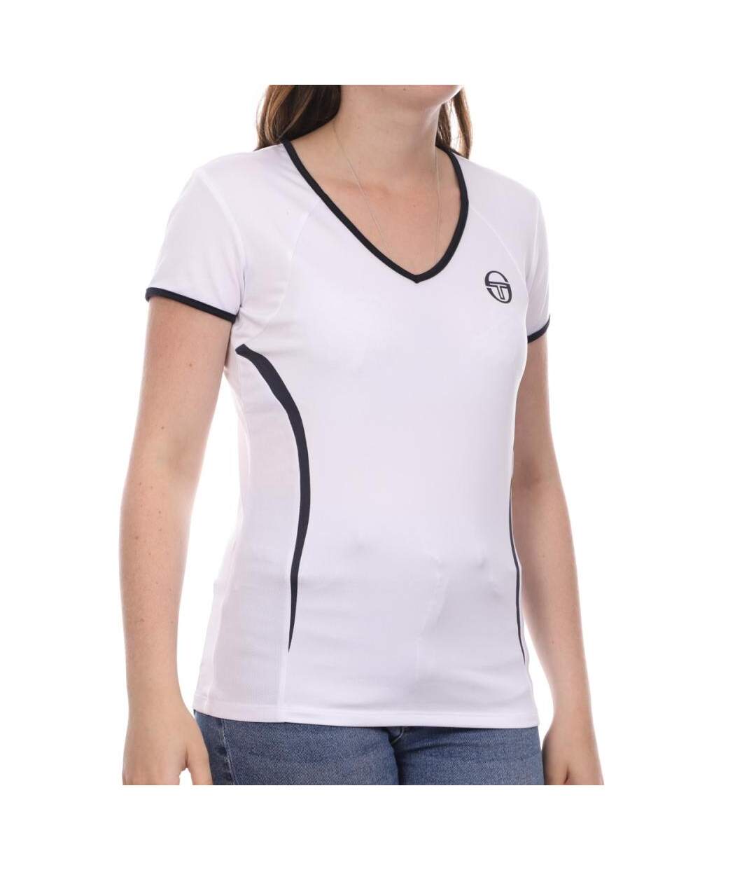 T-Shirt Blanc Femme Sergio Tacchini Eva - XS-1