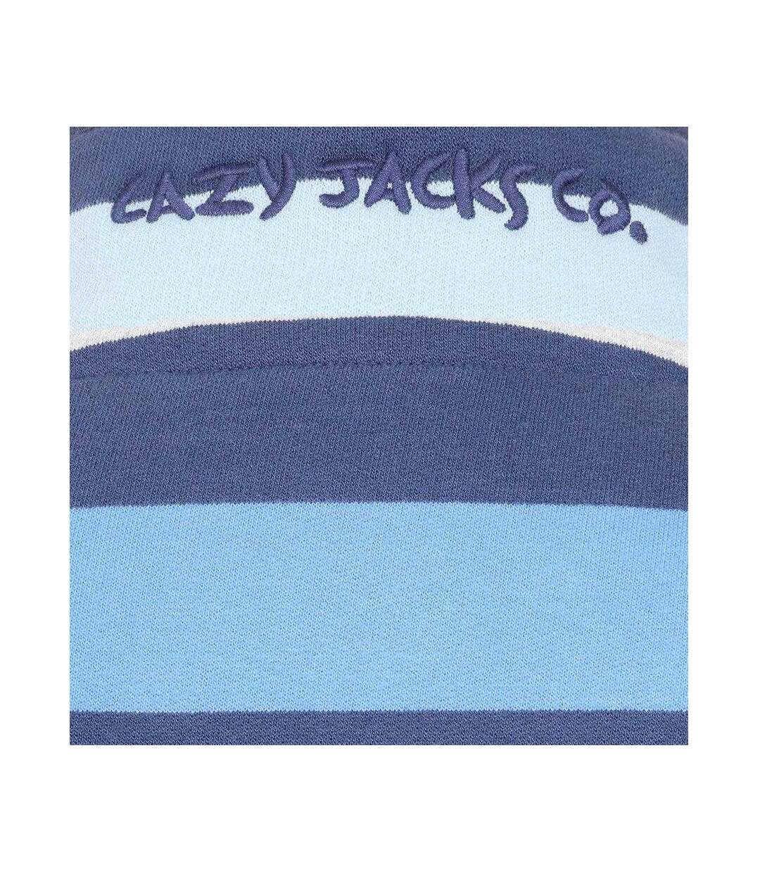 Sweat Motif/style Rayé Femme Bleu Hivernal Lazy Jacks-4