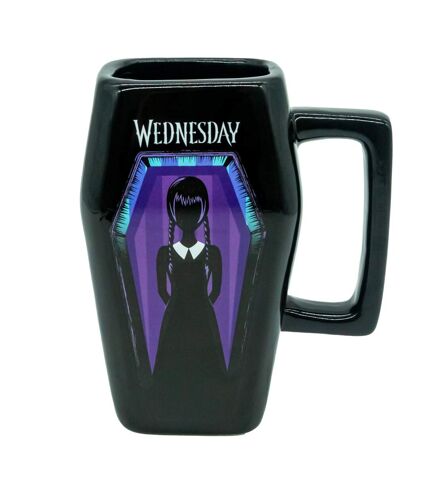Wednesday I Prefer To Remain Sharp-Edged Coffin Mug (Black/White/Purple) (One Size) - UTTA11651