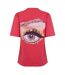 Womens/ladies Eye Crew Neck T-shirt Red Diadora-2