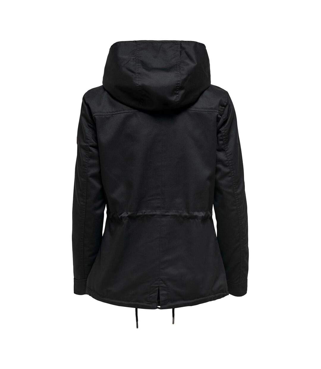 Womens/ladies Hooded Parka Black Only-3