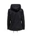 Womens/ladies Hooded Parka Black Only-3