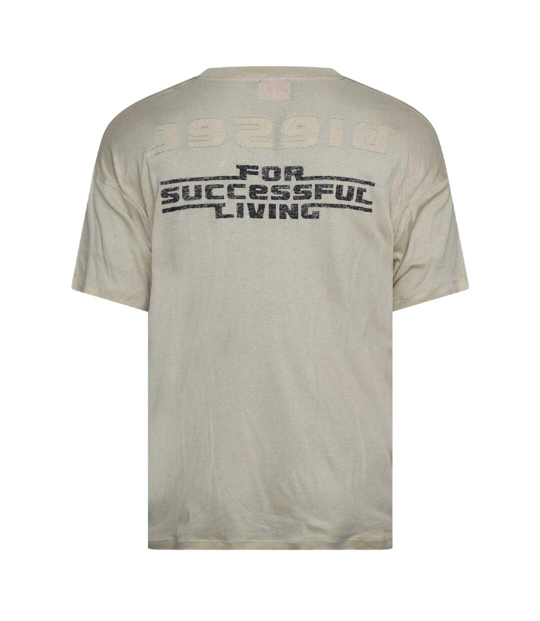 Mens Embroidered Logo T-shirt Gravel Diesel-2