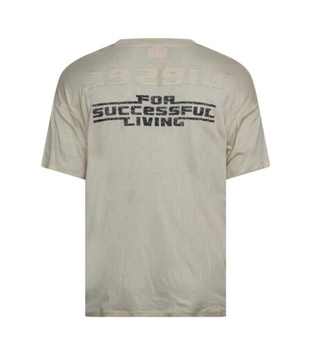 Mens Embroidered Logo T-shirt Gravel Diesel