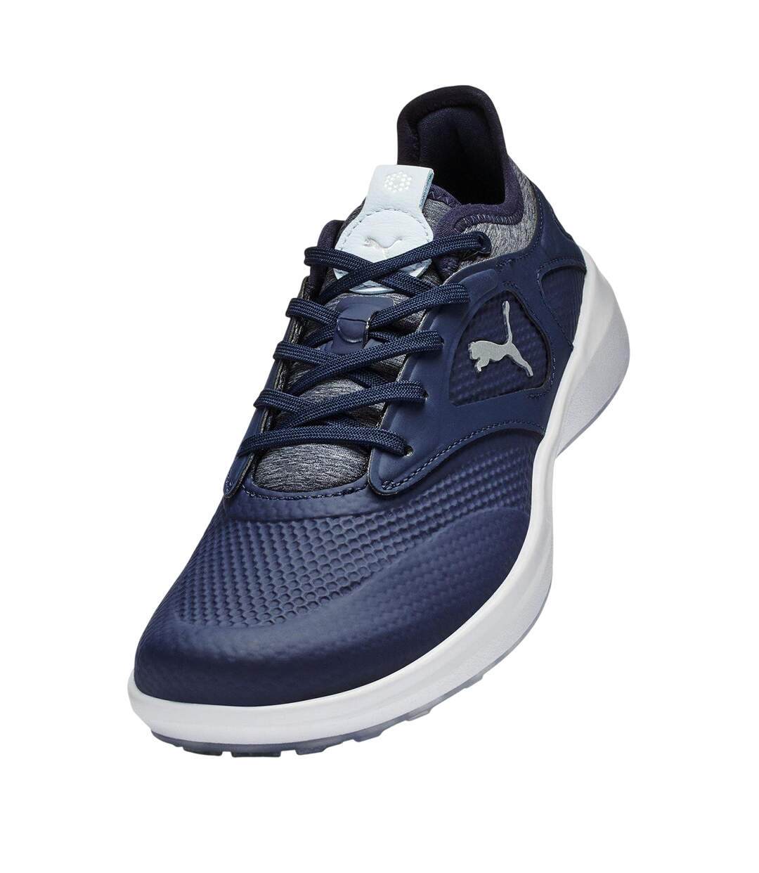 Womens/ladies Ignite Malibu Spikeless Golf Shoes Navy Ice Blue Puma-4