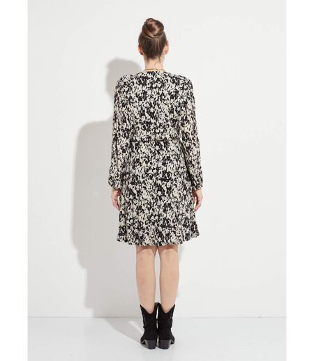 Robe courte cache-coeur imprimé tachiste