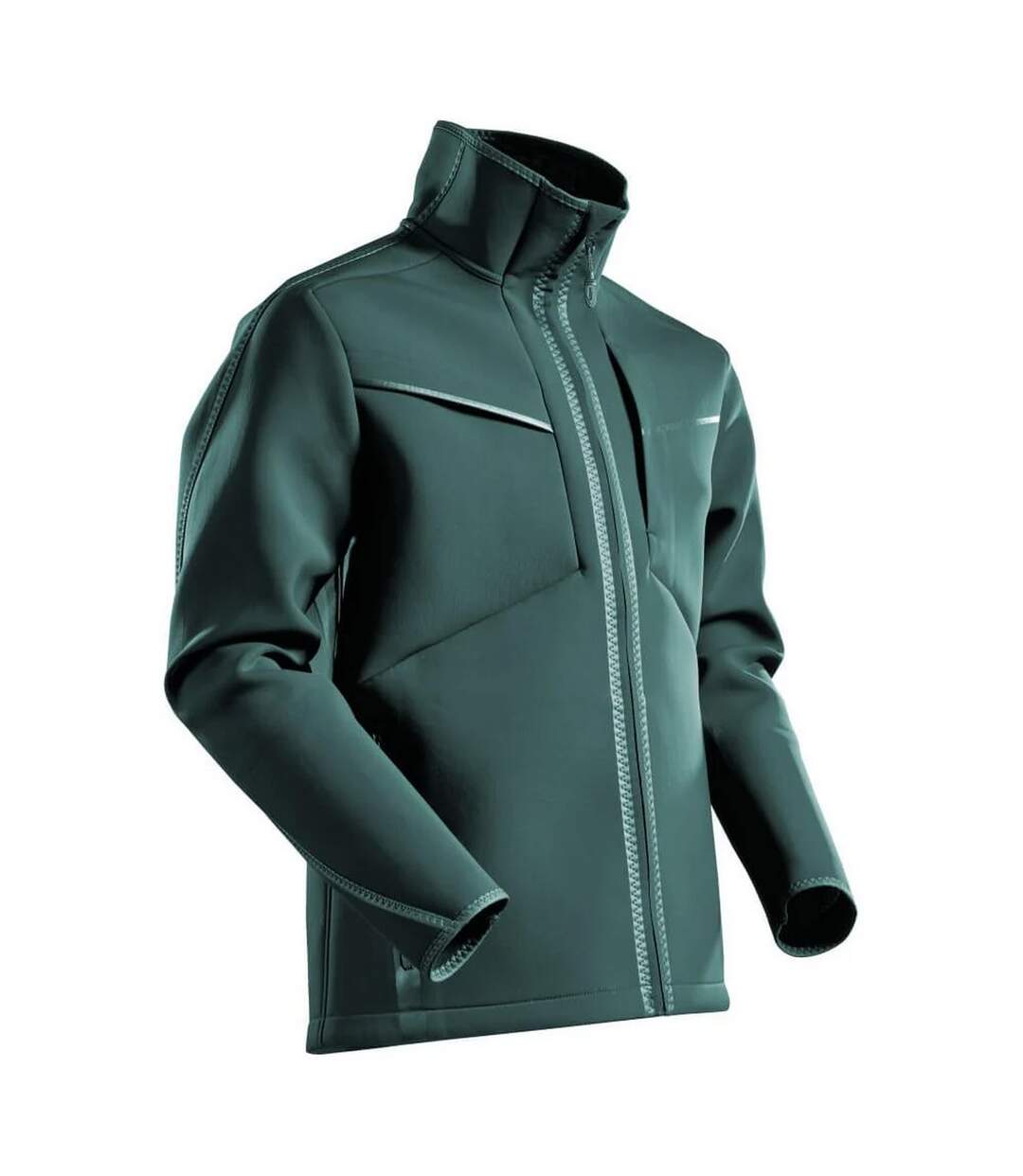 Mens Customised Stretch Soft Shell Jacket Forest Green Mascot-3