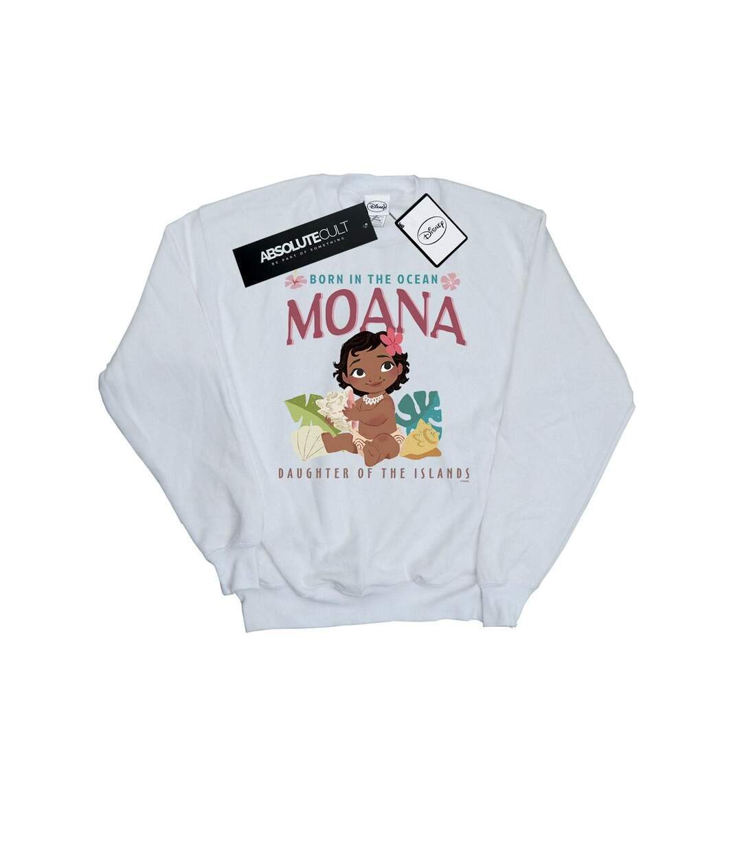 Disney Womens/Ladies Moana Born In The Ocean Sweatshirt (Blanc) - UTBI29411-1
