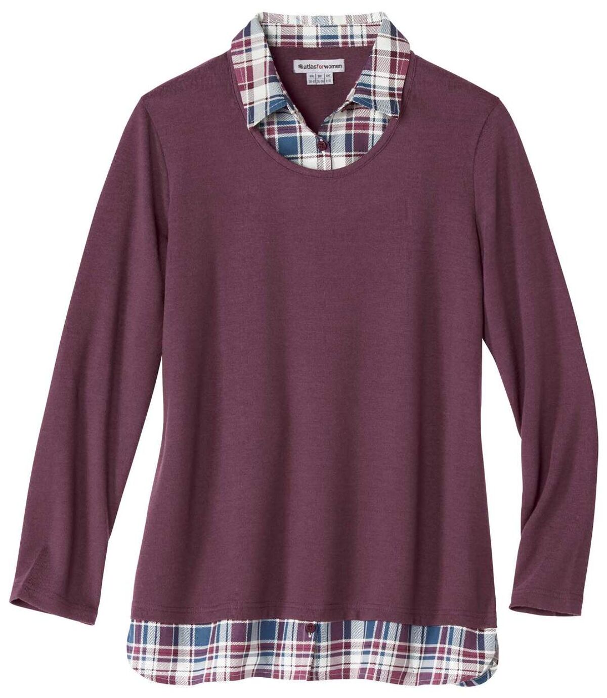 Raffinierter 2-in-1 Pullover mit Hemdeinsätzen Atlas For Men