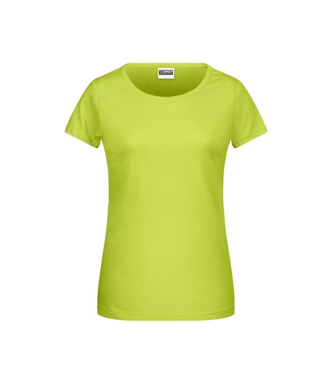 T-shirt Basic Femme Jaune Fluo James And Nicholson-1