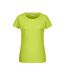 T-shirt Basic Femme Jaune Fluo James And Nicholson-1
