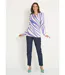Pull doux court col rond imprimé graphique-3