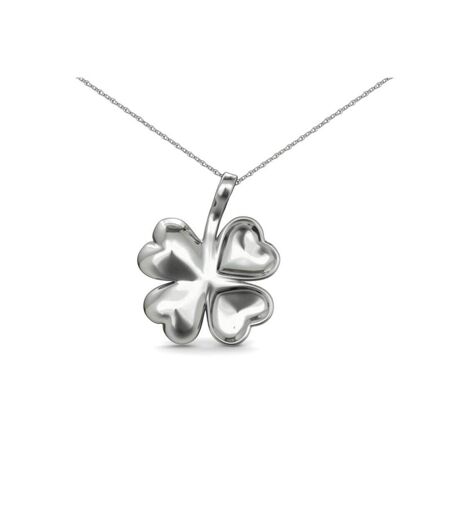 Pendentifs Four Leaf - Argenté et Cristal