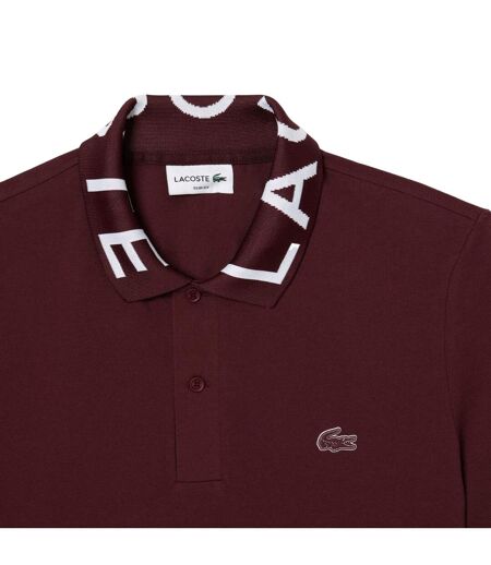 Polo Movement Homme Rouge Bordeaux Lacoste