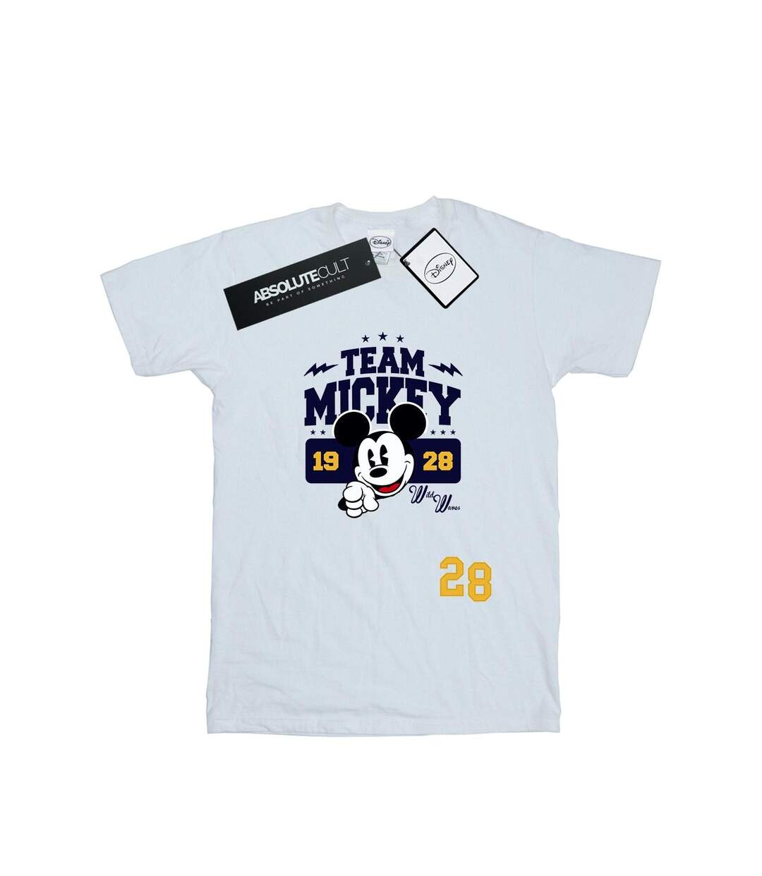 Disney T-shirt boyfriend en coton Mickey Mouse Team Mickey Womens/Ladies (Blanc) - UTBI50645-1