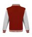 Blouson d´université adulte rouge feu / blanc Awdis-2