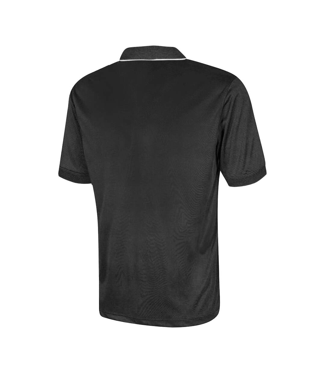Mens Waffle Knit Polo Shirt Black Under Par-2