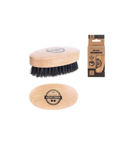 Brosse à Barbe en Bois Gentleman 9cm Beige