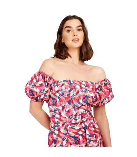 Womens/ladies Abstract Tiered Maxi Dress Multicoloured Little Mistress