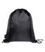 Ash Foldable Recycled Drawstring Bag One Size Heather Grey Solid Black Bullet-2