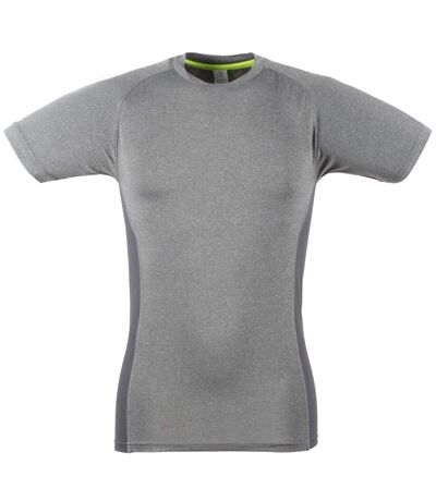 Tombo Teamsport Mens Slim Fit Short Sleeve T-Shirt (Grey Marl / Gray) - UTRW4788