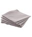 Lot de 4 Serviettes de Table Chambray 40x40cm Gris Clair-1