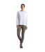 T-shirt Manches Longues Motif/style Quadrillage Femme Blanc Craghoppers-4