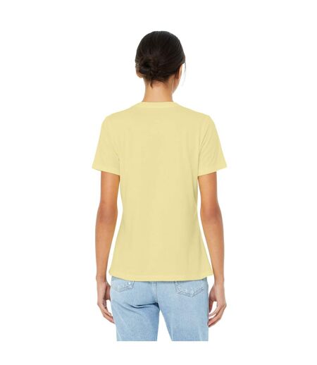 T-shirt Femme Jaune Pâle Bella + Canvas