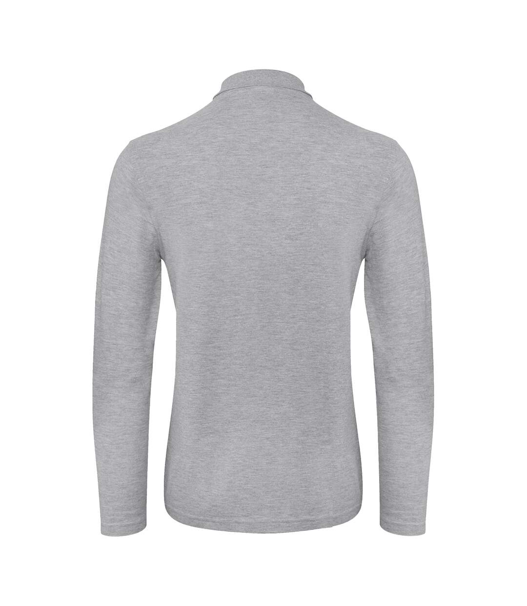 Polo à manches longues pour hommes de B&C Collection (Gris chiné) - UTRW6356