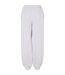 Womens/ladies balloon high waist jogging bottoms white Build Your Brand-2