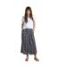 Womens/ladies nina livaeco printed midi skirt rich navy Weird Fish-3