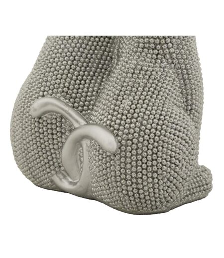 Statuette Déco Couple de Chat Sparky 21cm Argent