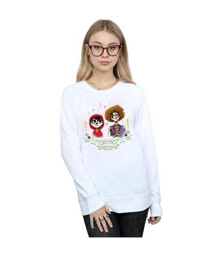 Disney Sweatshirt Coco Miguel And Hector Femme/Ladies (Blanc) - UTBI3580