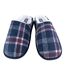 Dunlop - Mens Fleece Lined Mule Checked Slippers