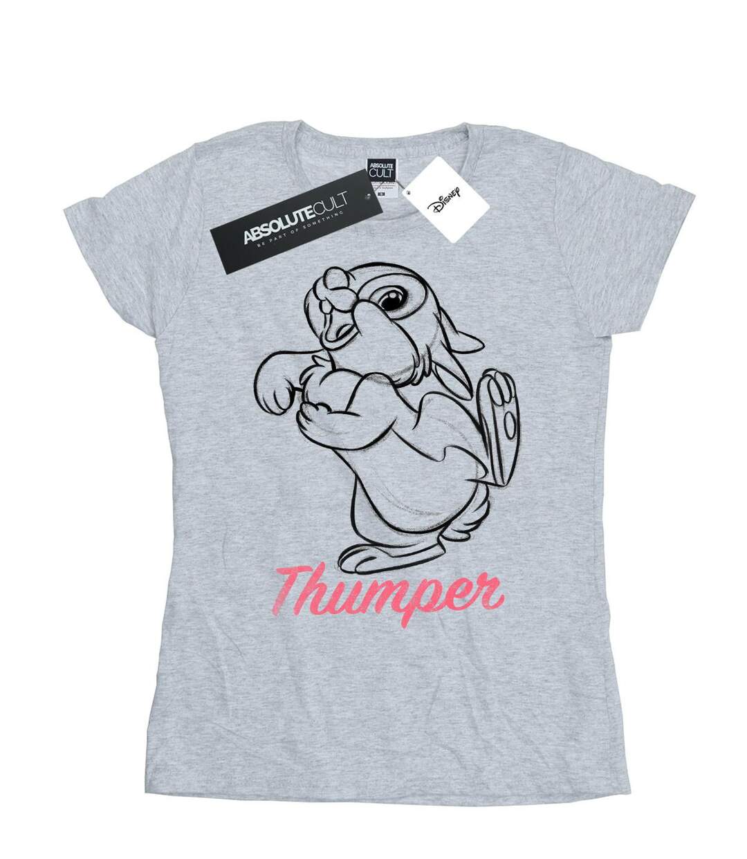 Disney - T-shirt BAMBI THUMPER LINE DRAWING - Femme (Gris chiné) - UTBI15872-1