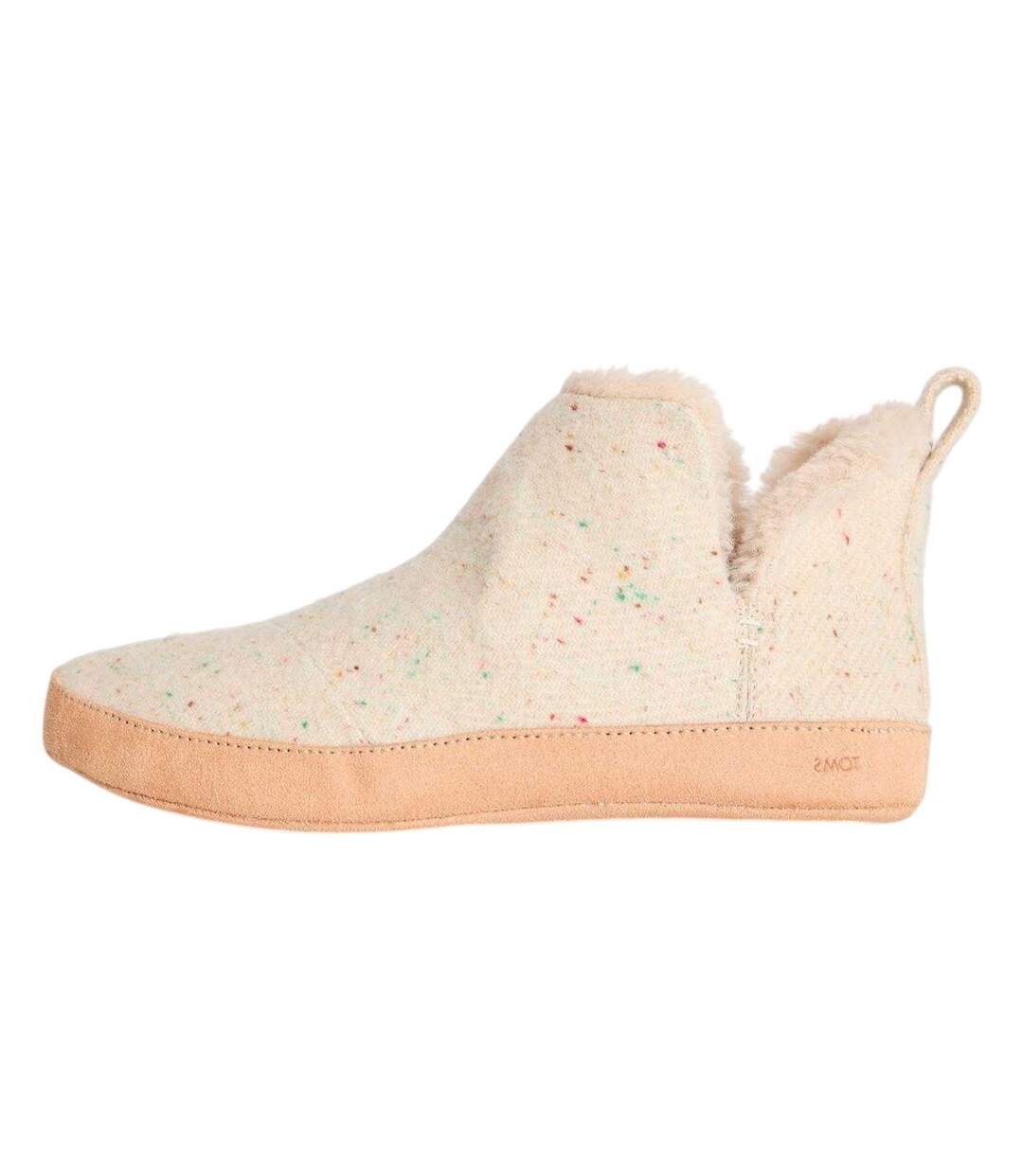 Womens/ladies Confetti Slip-on Slippers Cream Toms-2