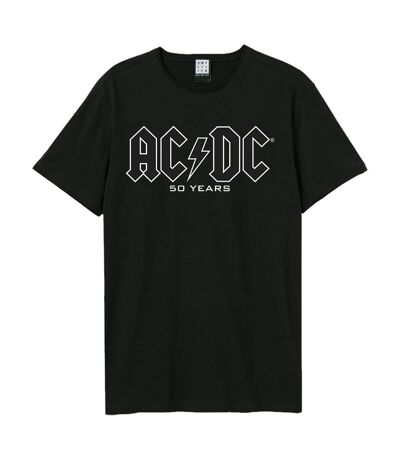 Amplified Unisex Adult History AC/DC 50th Anniversary T-Shirt (Black) - UTGD1641