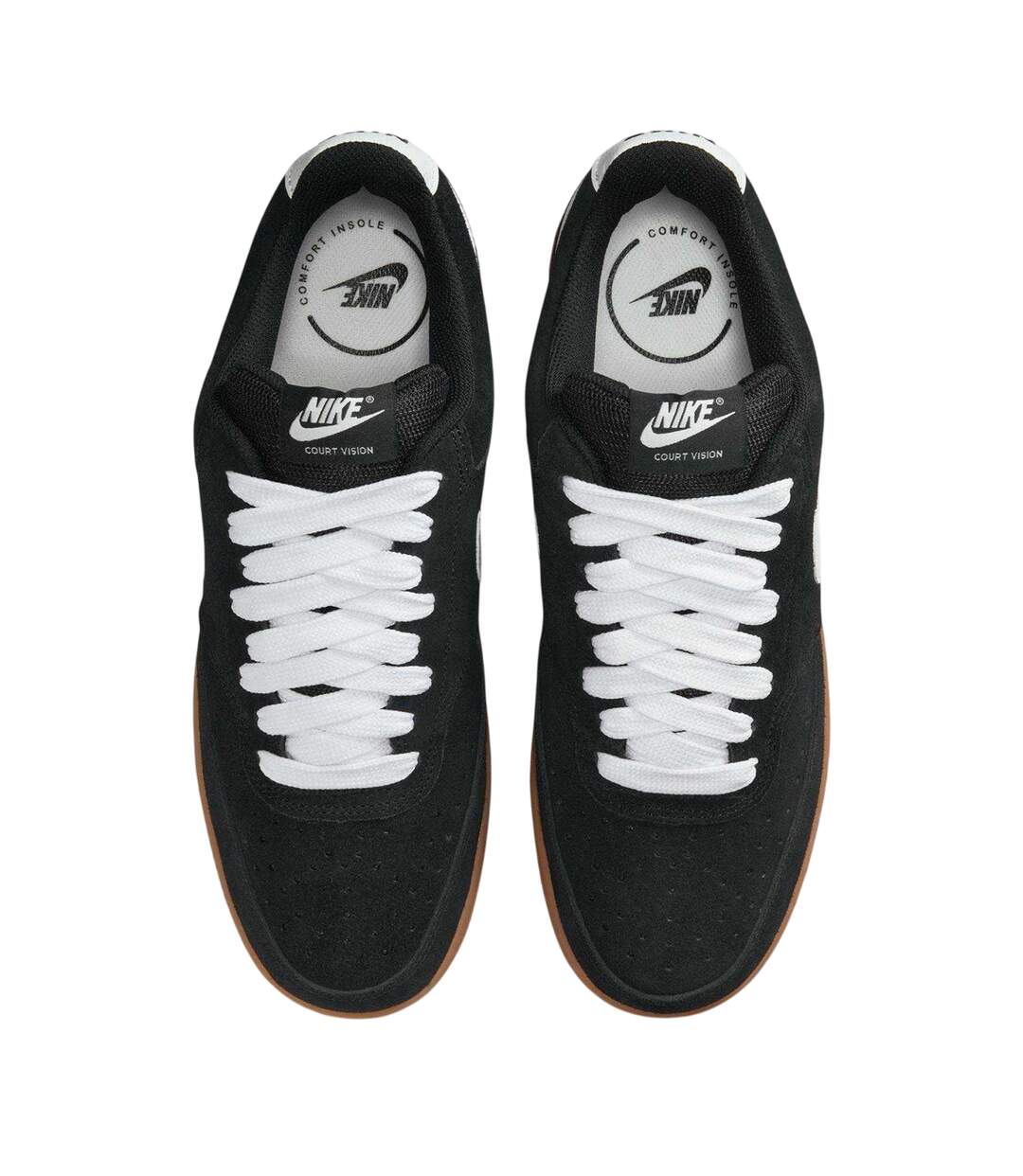 Baskets Court Vision Homme Noir Blanc Marron Pâle Nike-3