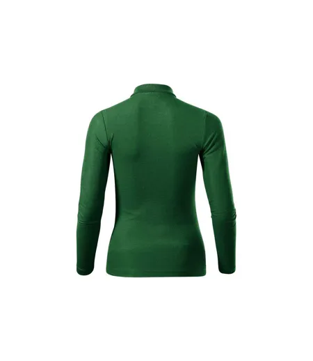 Polo Manches Longues Femme Vert Foncé Malfini