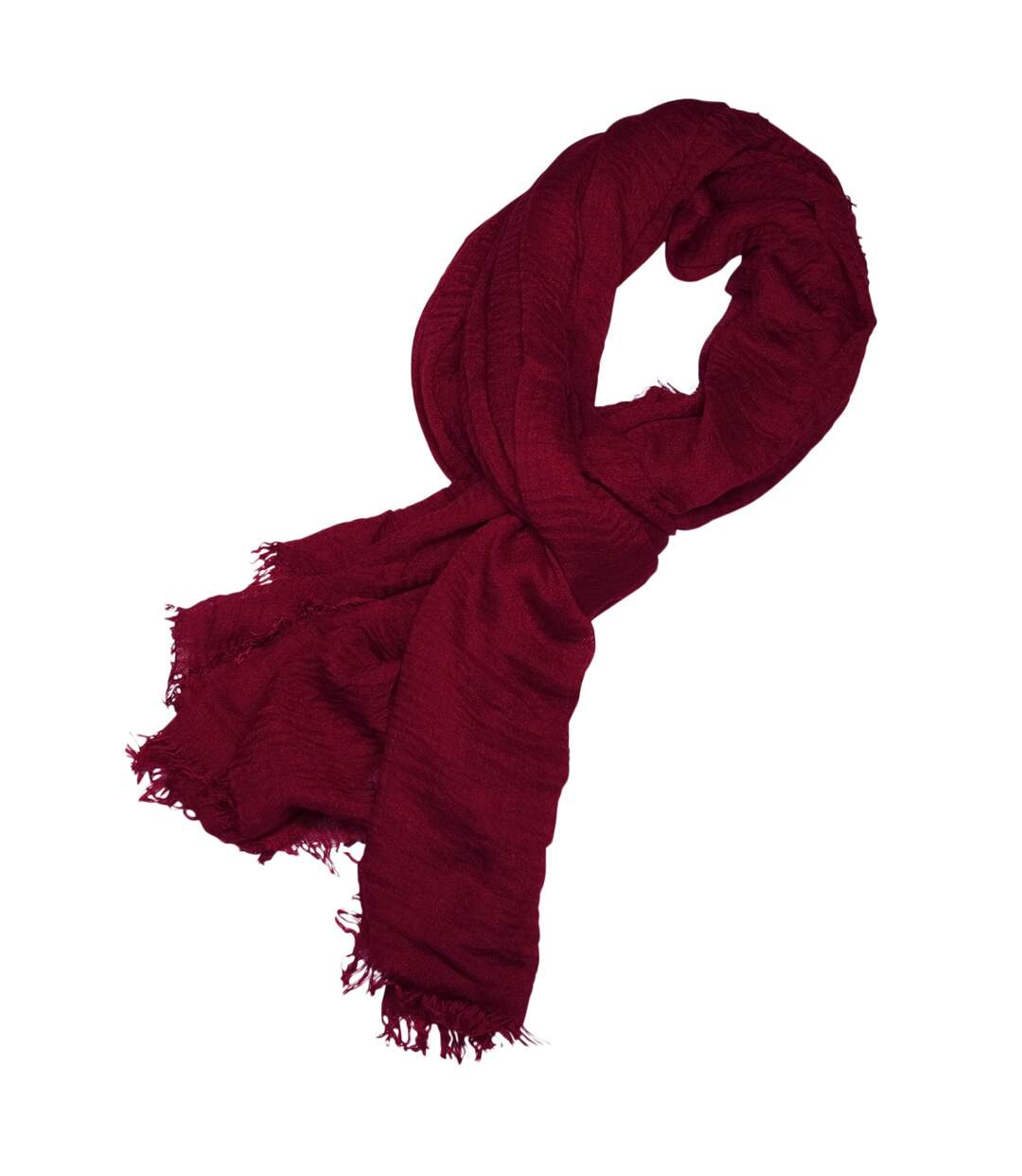 Cheche froissé uni écharpe foulard Homme Femme-1