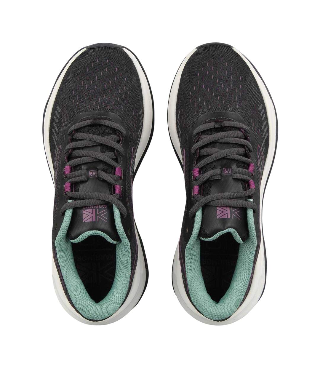 Womens/ladies Tempo Trainers Black Teal Karrimor-3