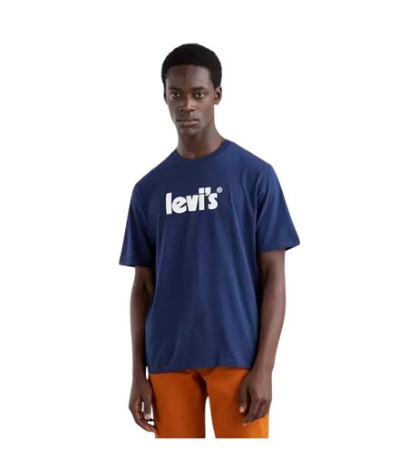 T-shirt Manches Courtes Homme Bleu Foncé Levis