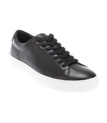 Mens Enlight Leather Trainers Black Boss